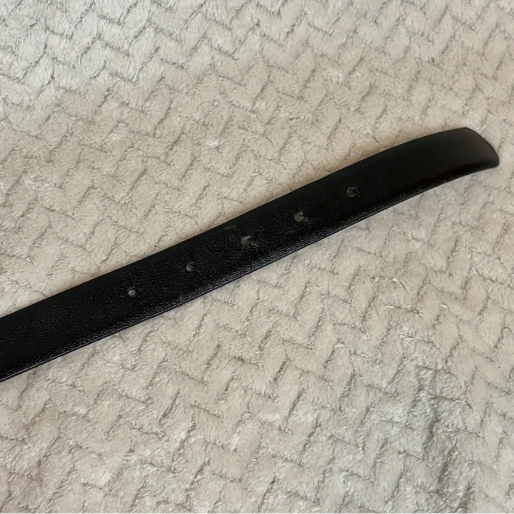 Vintage Yves Saint Laurent Mens 32 Reversible Black Brown‎ Silver Gold Tone Belt